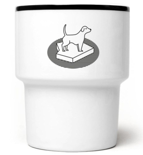 kubek bez ucha Pies na krze